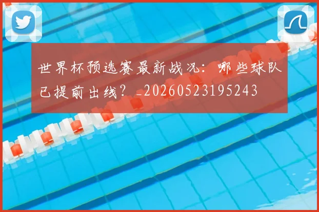 世界杯预选赛最新战况：哪些球队已提前出线？_20260523195243